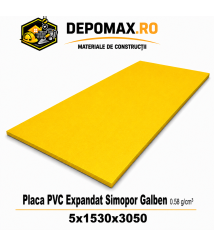 Placa rigida PVC Simopor Galben 0.58 g/cm3, 5x1530x3050 mm